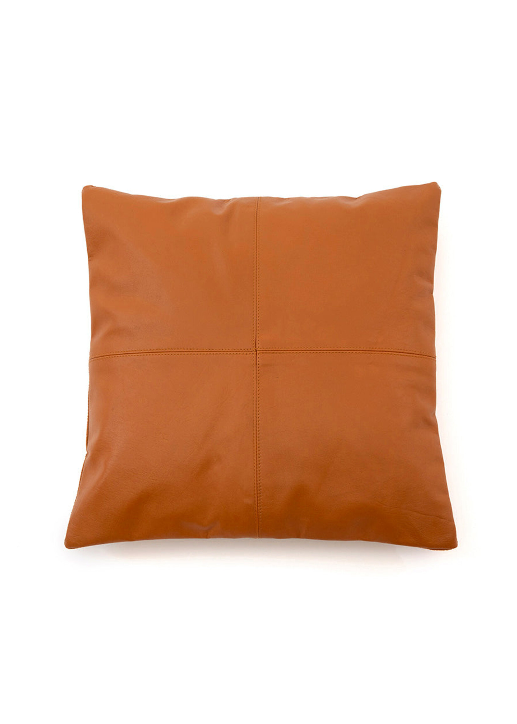 Bazar Bizar Antwerp The Four Panel Leather Cushion Cover - Camel - 40x40