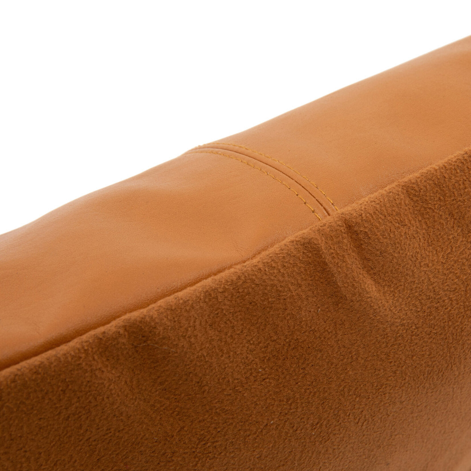 Bazar Bizar Antwerp The Four Panel Leather Cushion Cover - Camel - 40x40