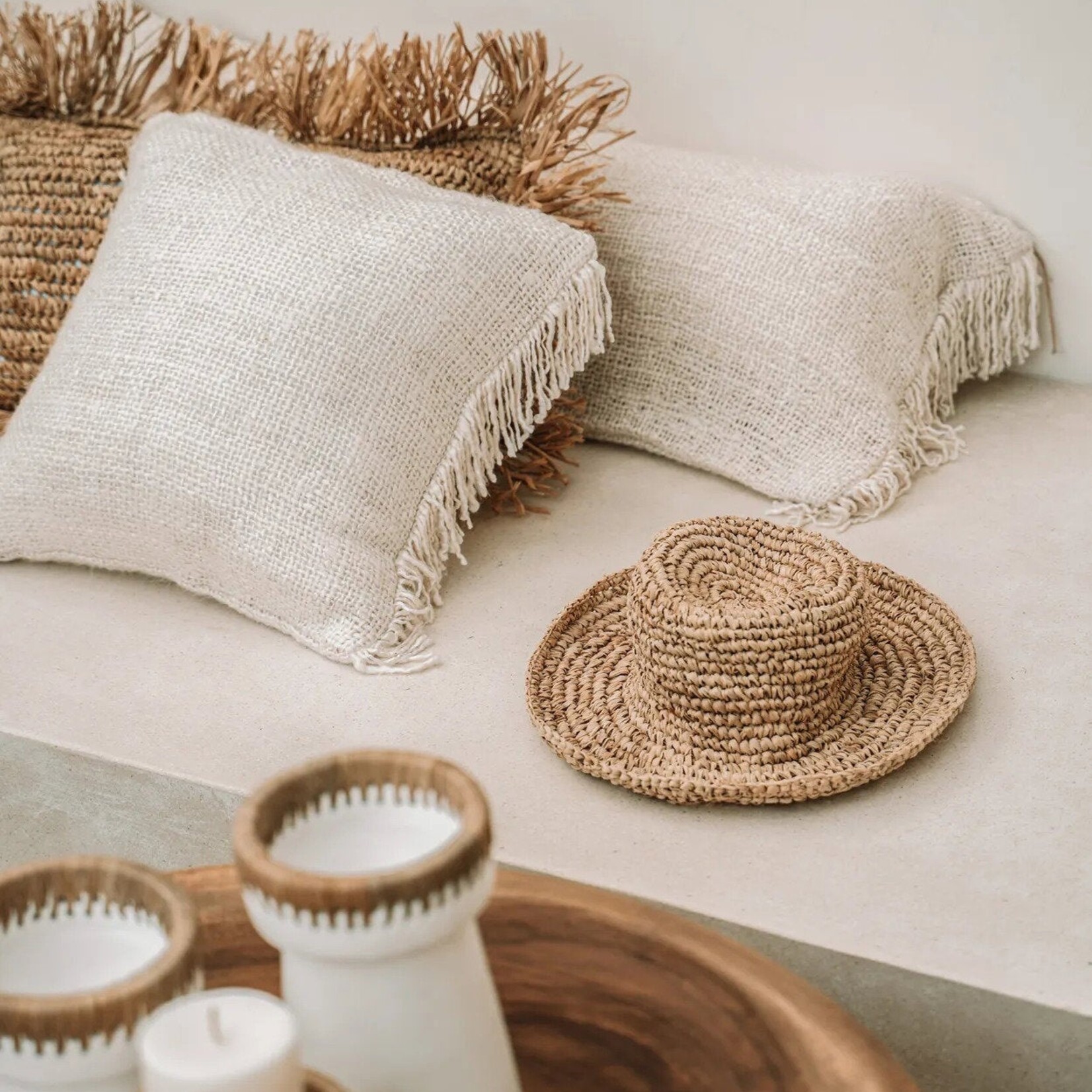 Bazar Bizar Antwerp The Oh My Gee Cushion Cover - Cream - 40x40
