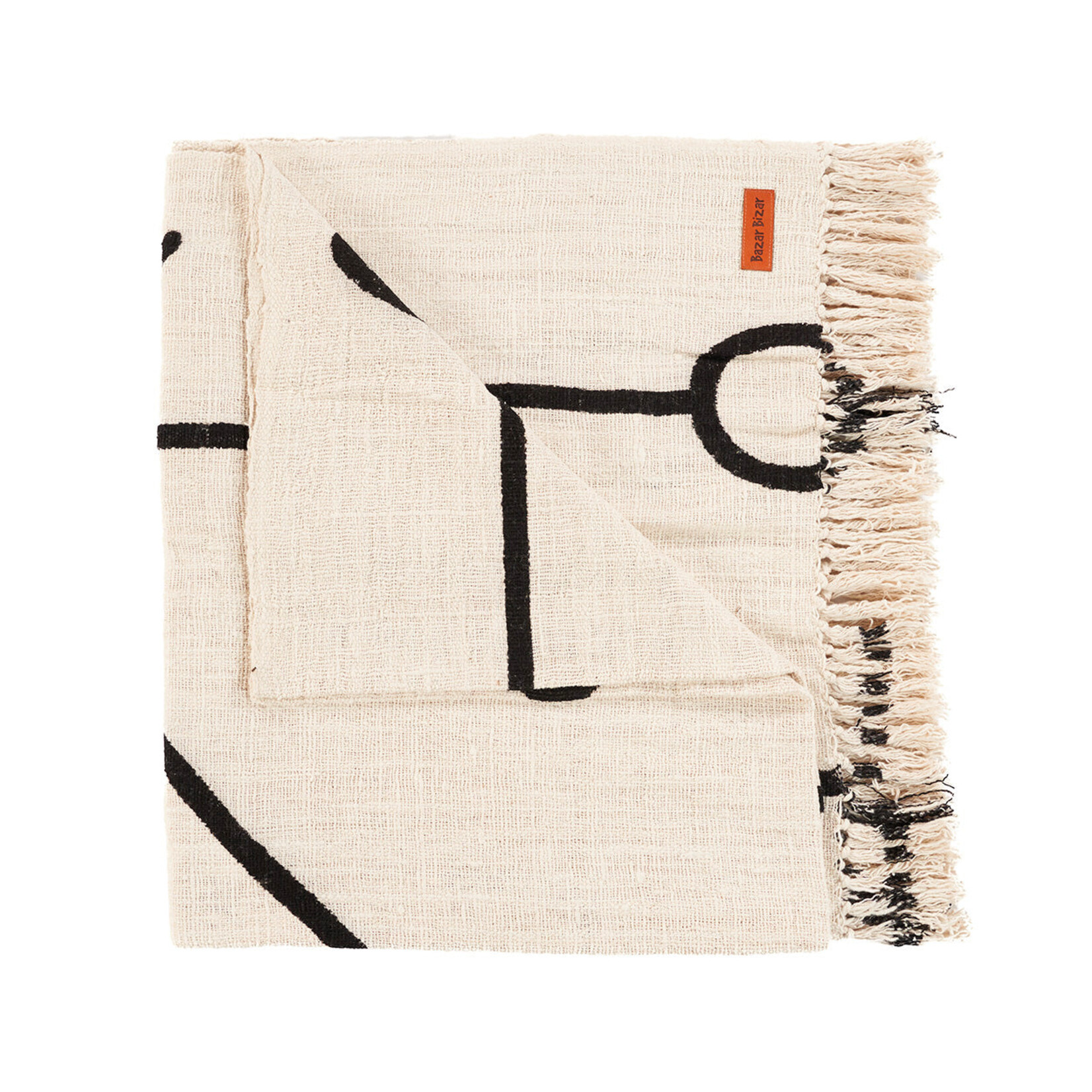 Bazar Bizar Antwerp The Evil Eye Bed Throw - Natural Black