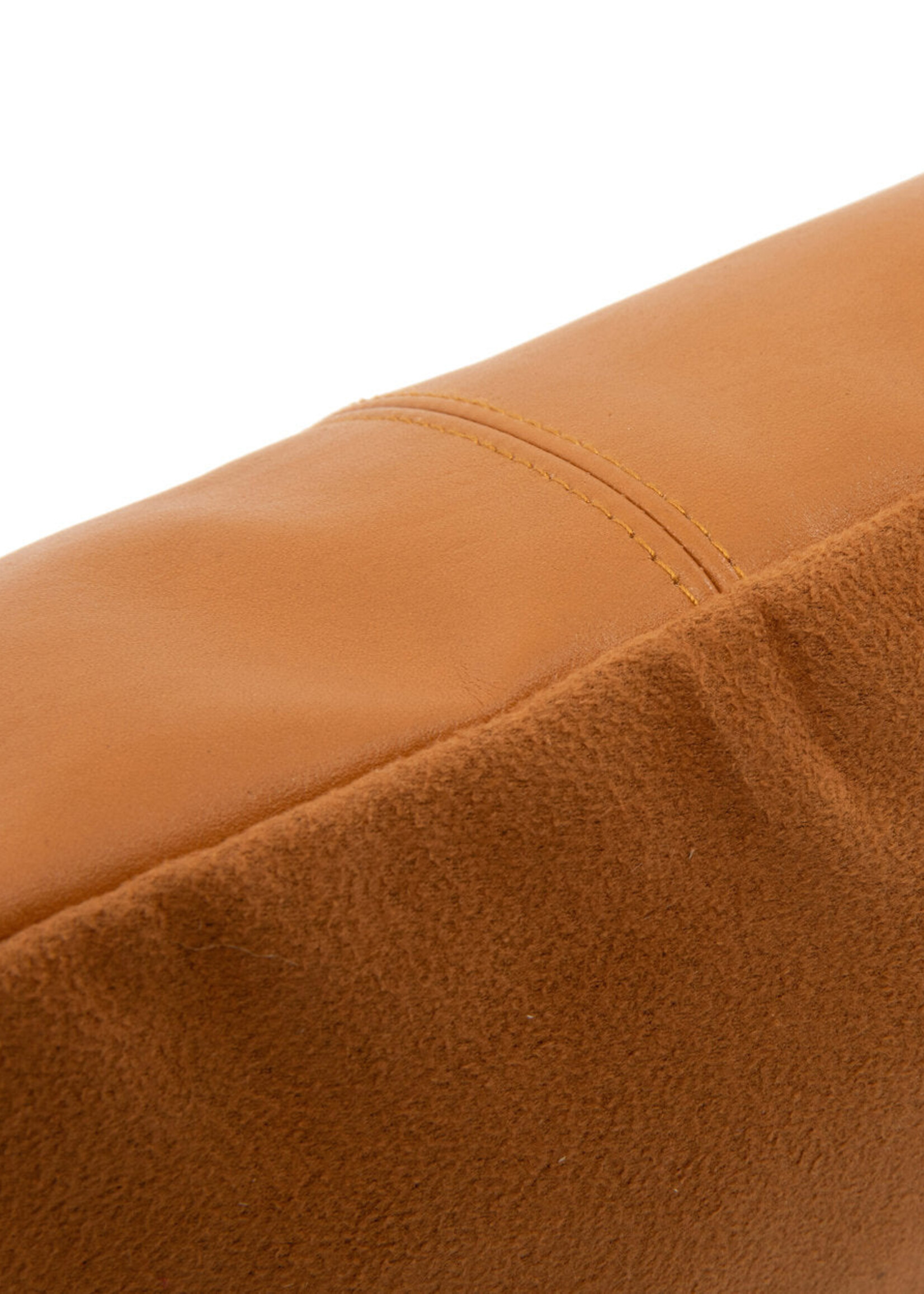 Bazar Bizar Antwerp The Four Panel Leather Cushion Cover - Camel - 40x40