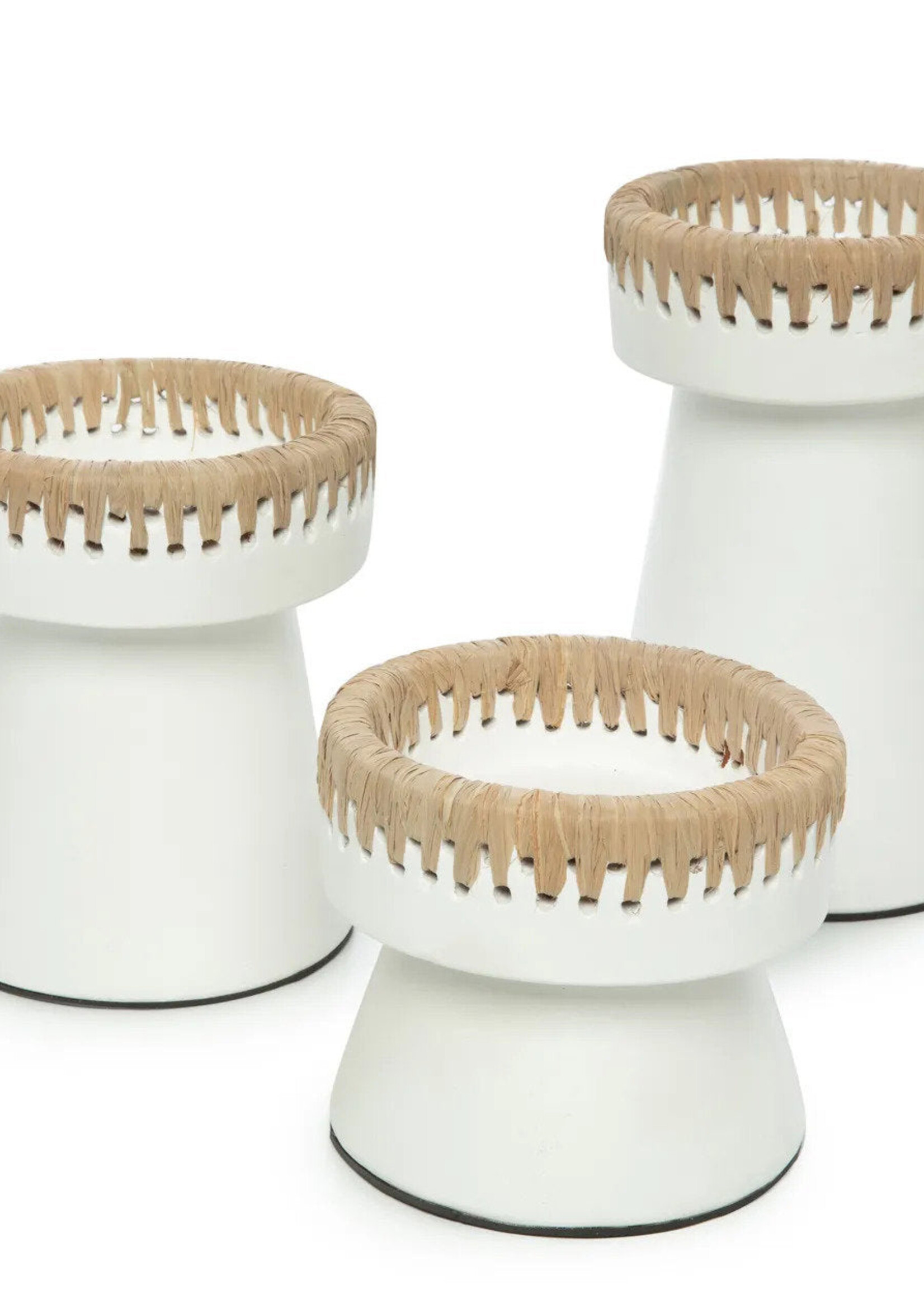 Bazar Bizar Antwerp The Pretty Candle Holder - White Natural - S