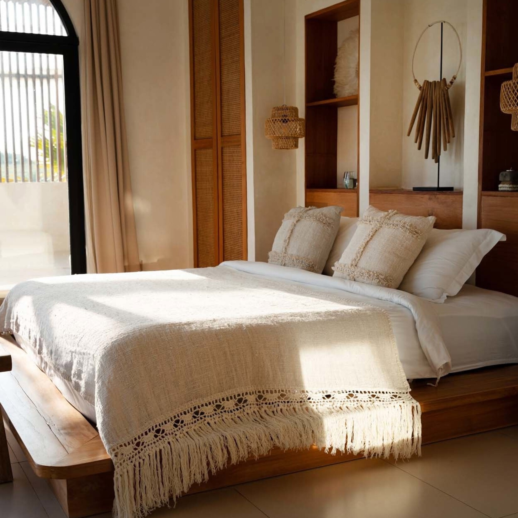 Bazar Bizar Antwerp The Gypsy Bed Throw - Natural