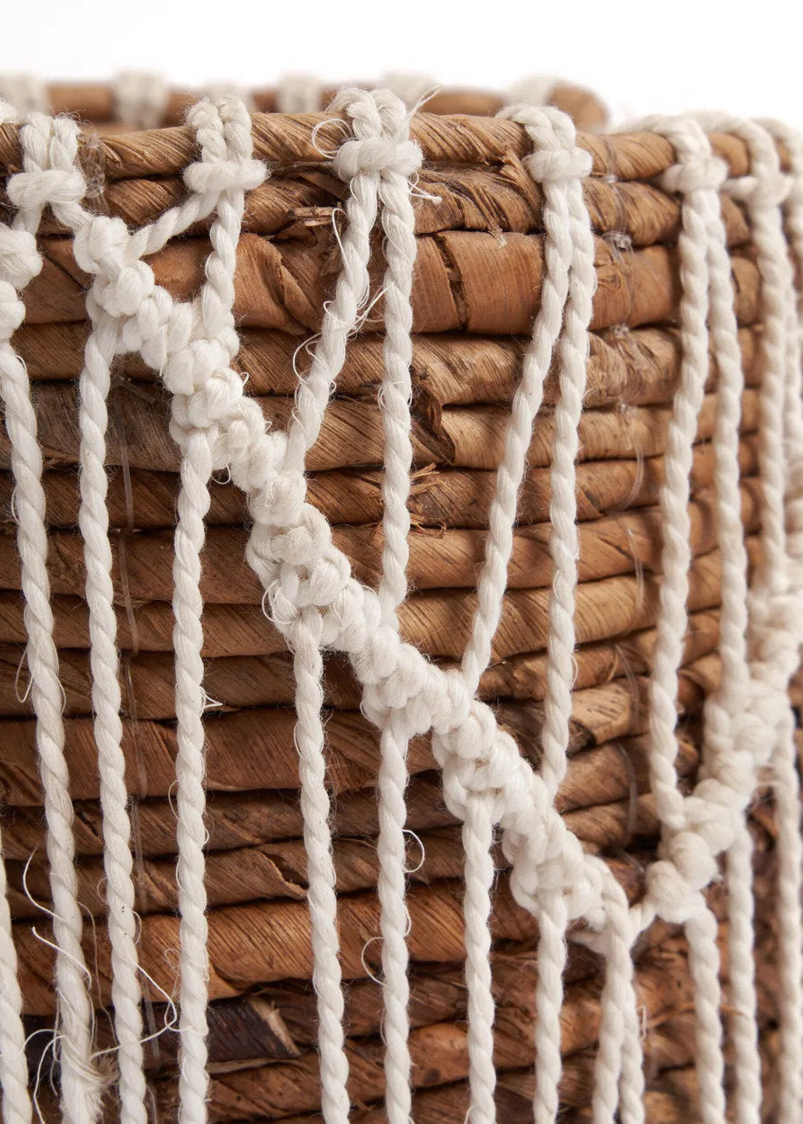 Bazar Bizar Antwerp The Macra-mazing Basket - Natural White - S