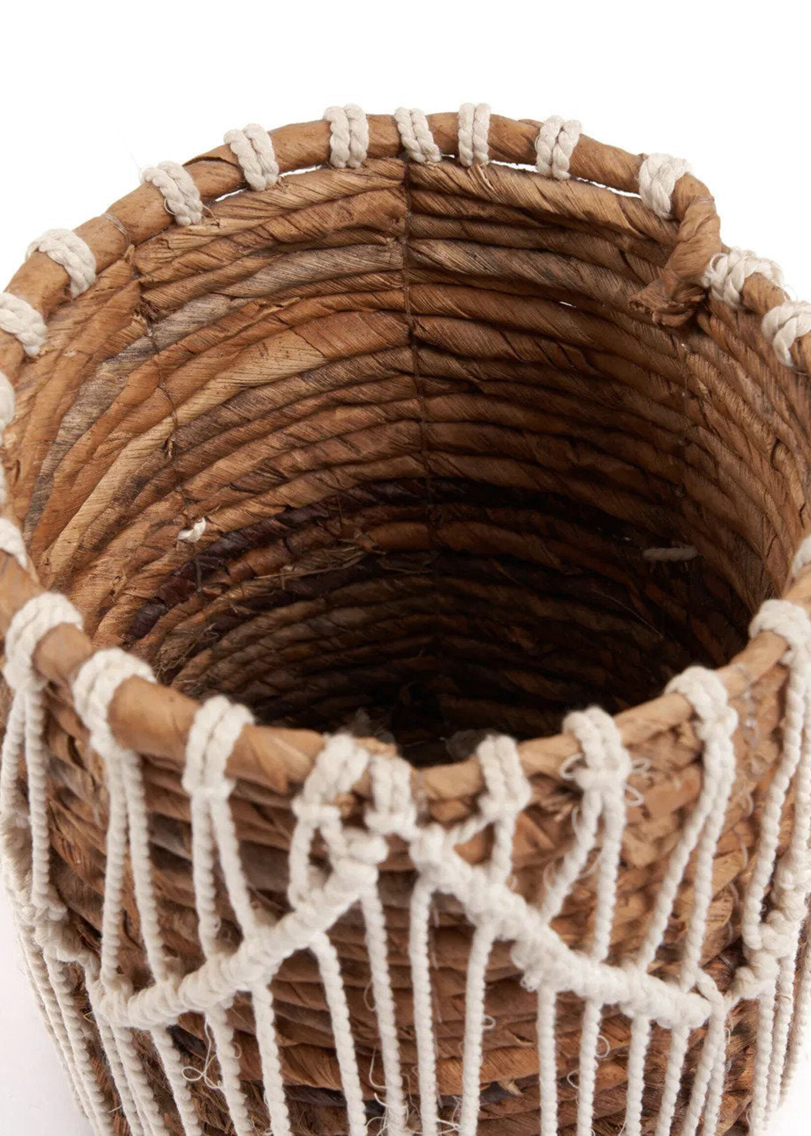 Bazar Bizar Antwerp The Macra-mazing Basket - Natural White - S