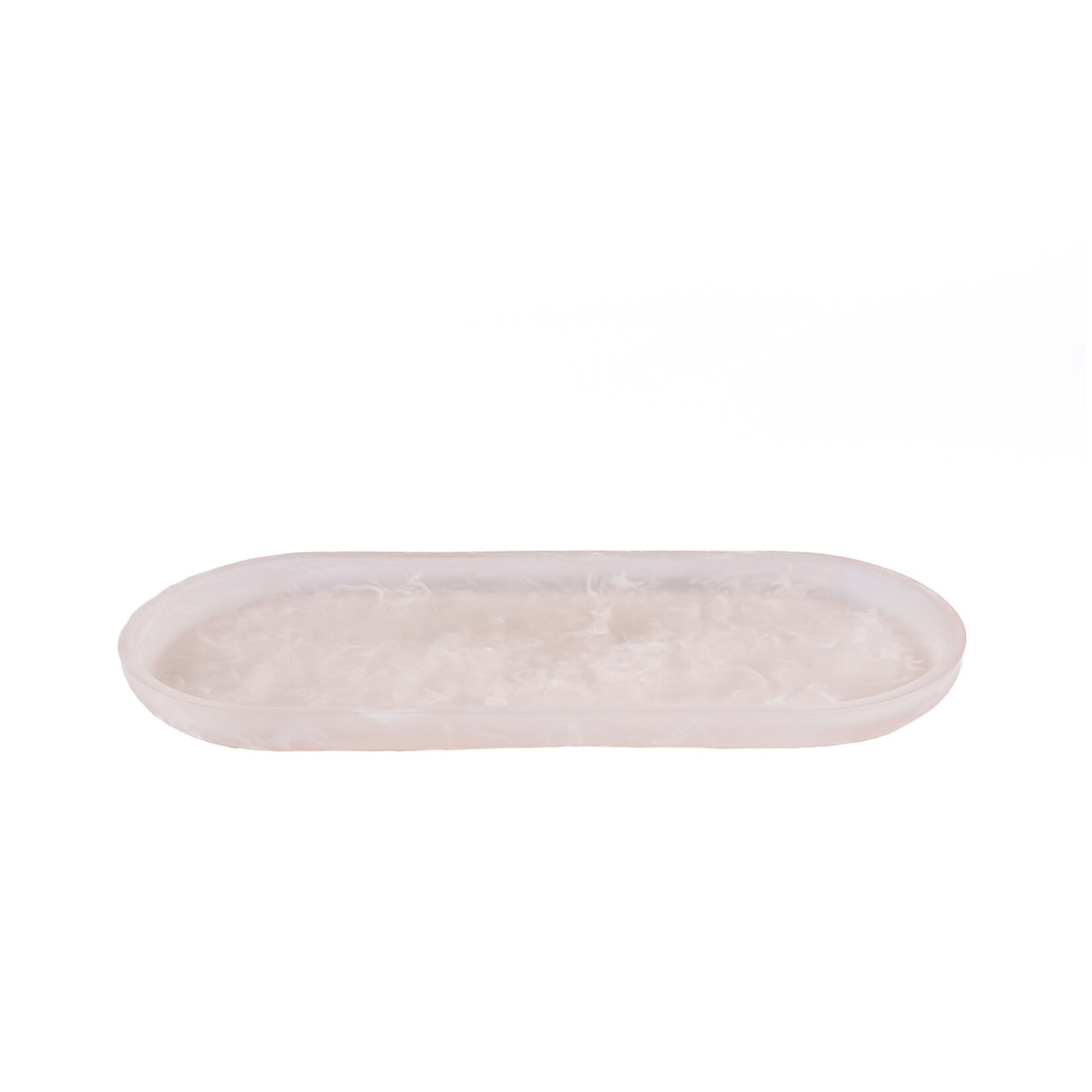 Bazar Bizar Antwerp The Resin Oval Plate - Pink White