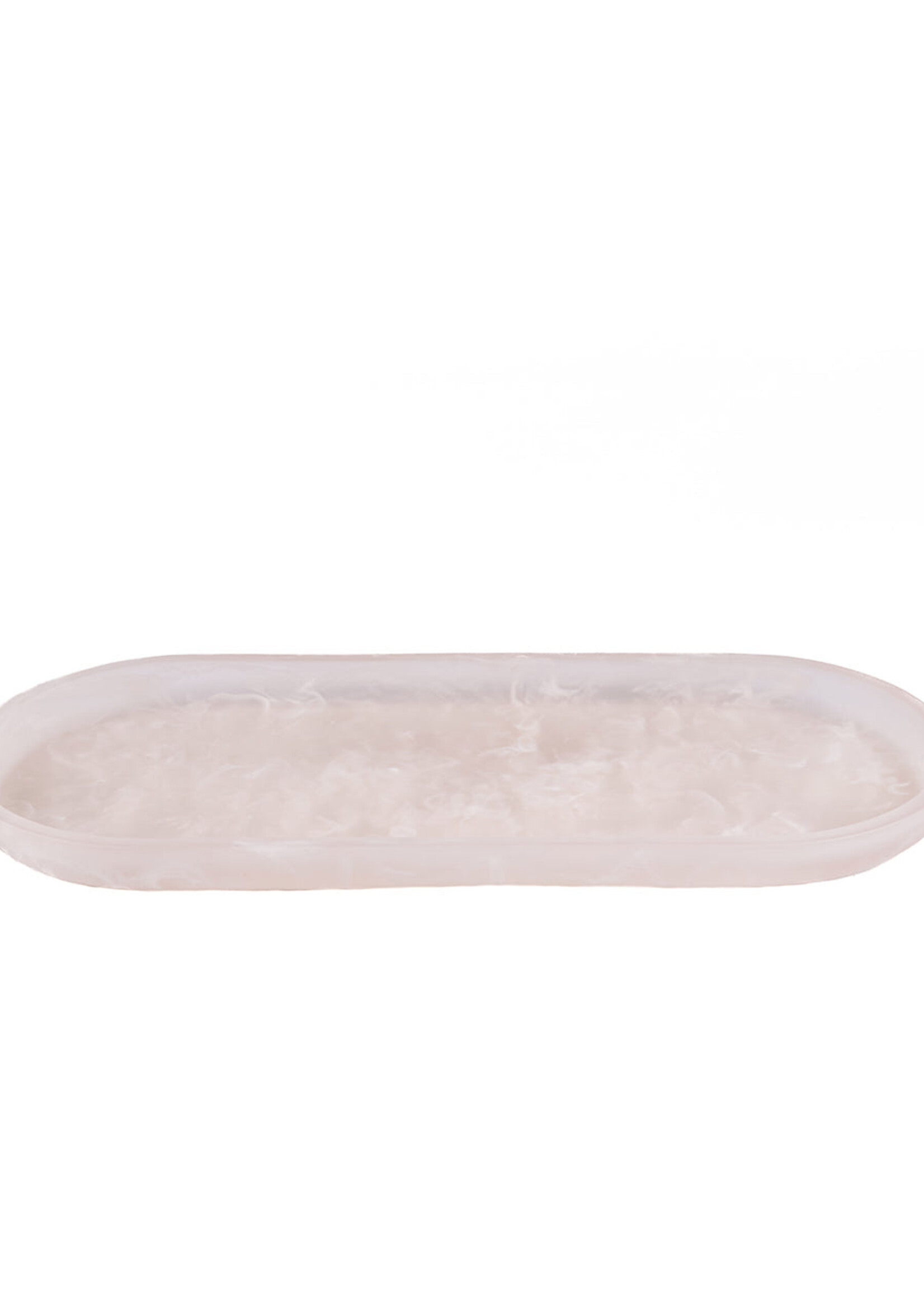 Bazar Bizar Antwerp The Resin Oval Plate - Pink White
