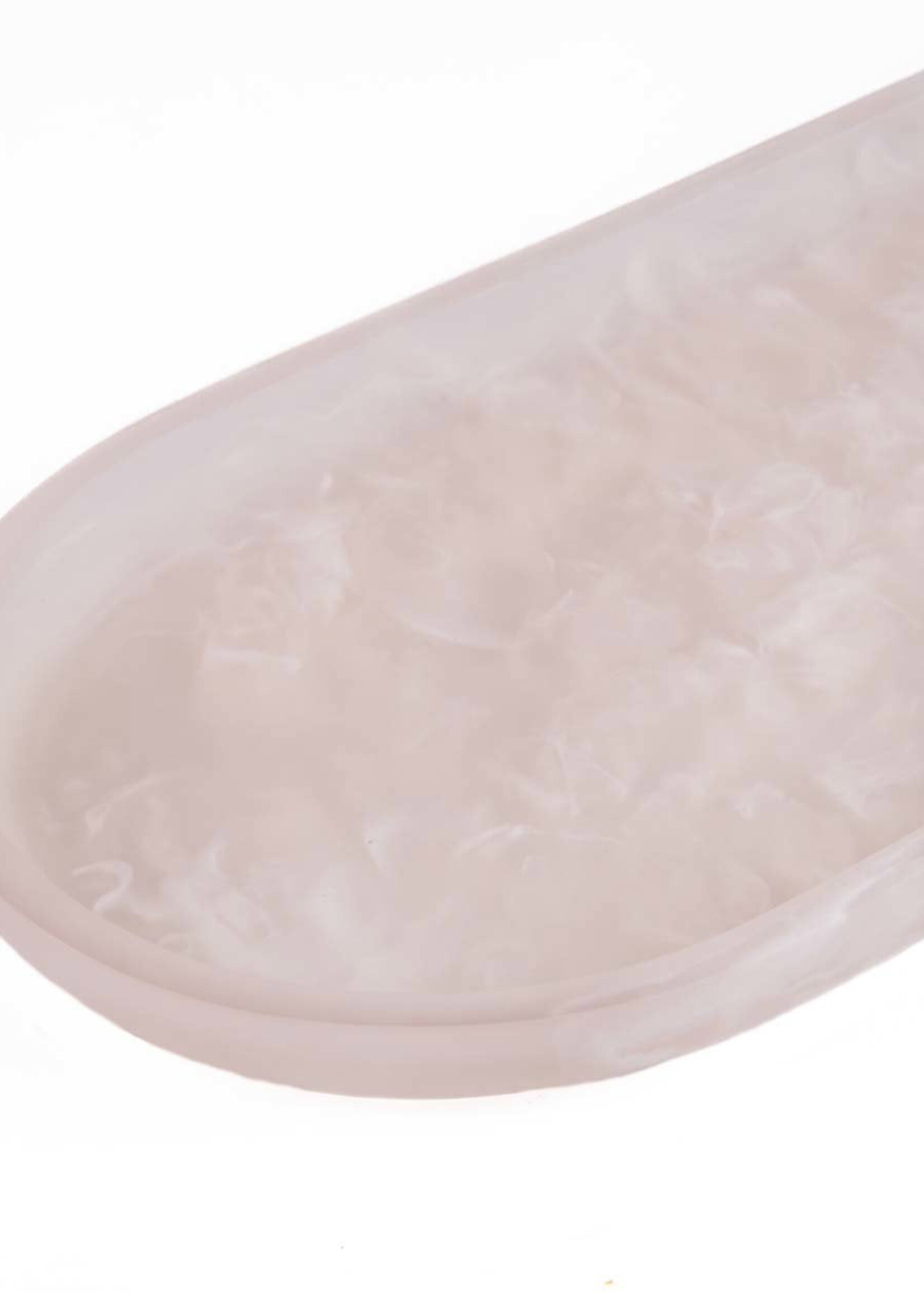 Bazar Bizar Antwerp The Resin Oval Plate - Pink White