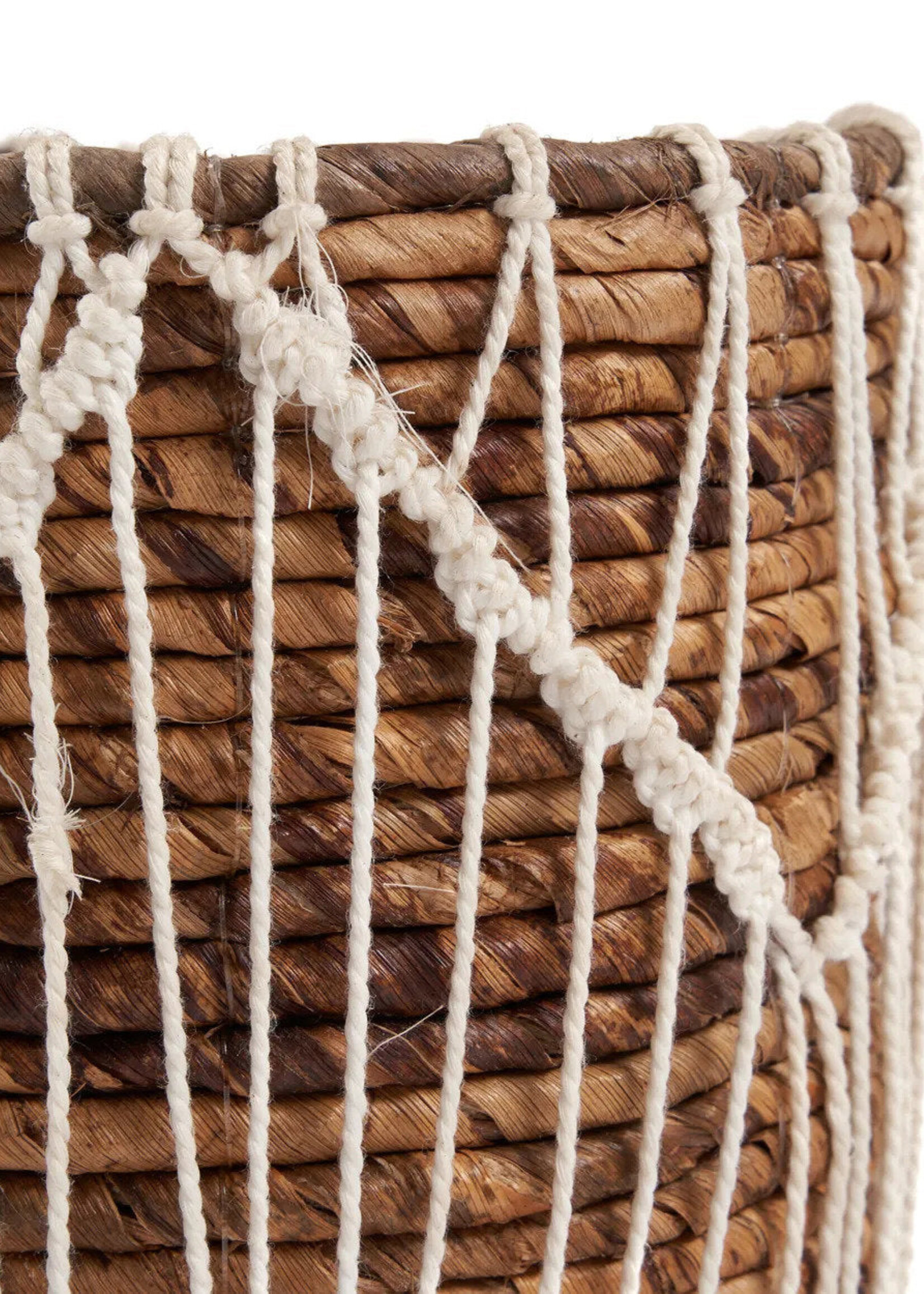 Bazar Bizar Antwerp The Macra-mazing Basket - Natural White - M