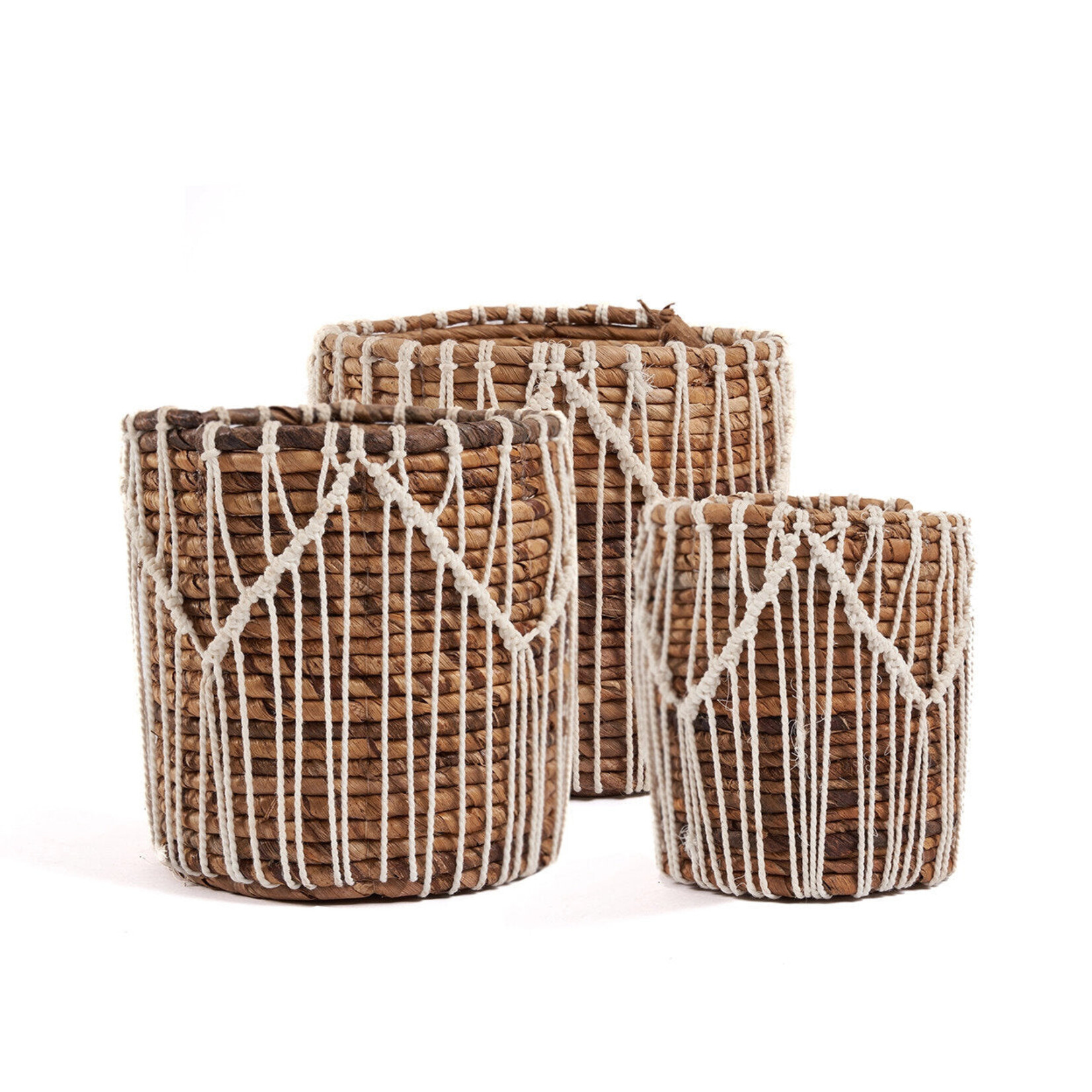 Bazar Bizar Antwerp The Macra-mazing Basket - Natural White - M