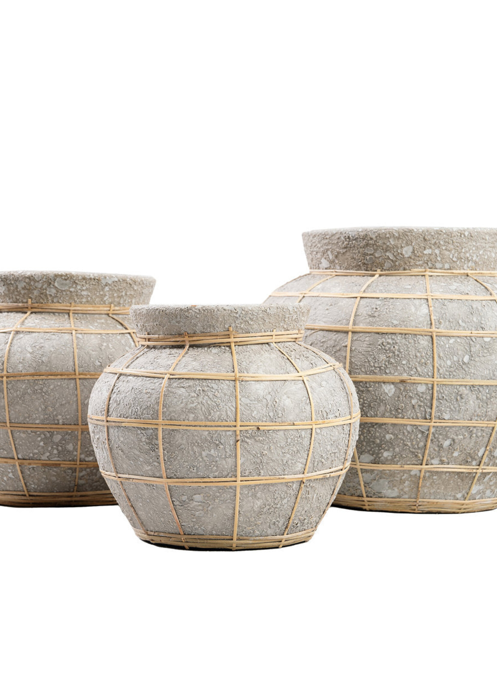 Bazar Bizar Antwerp The Belly Vase - Concrete Natural - S