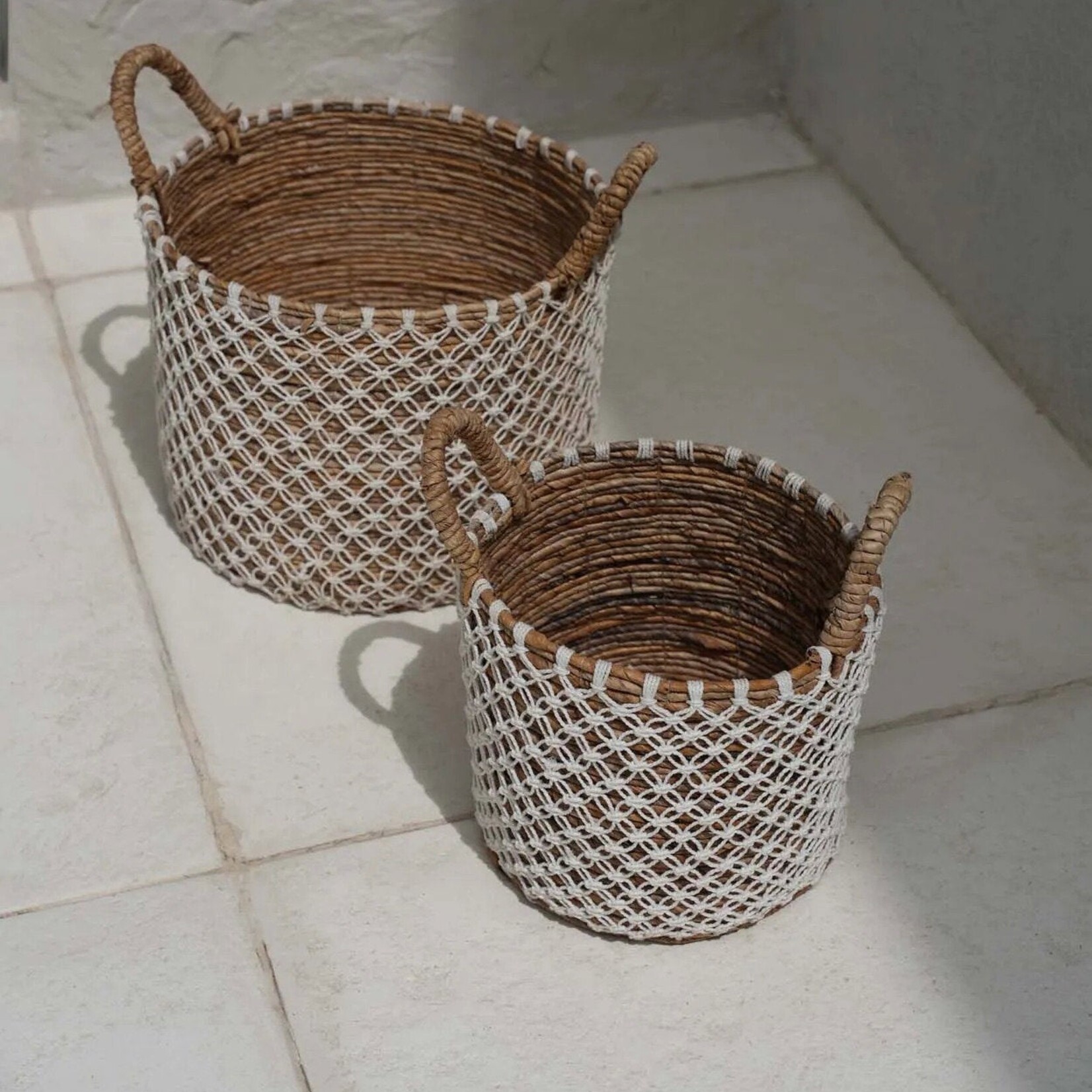 Bazar Bizar Antwerp The Crossed Stitched Macrame Basket - M