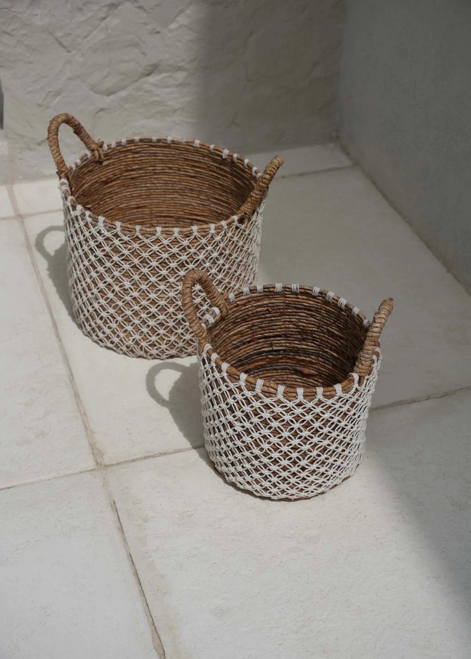 Bazar Bizar Antwerp The Crossed Stitched Macrame Basket - M