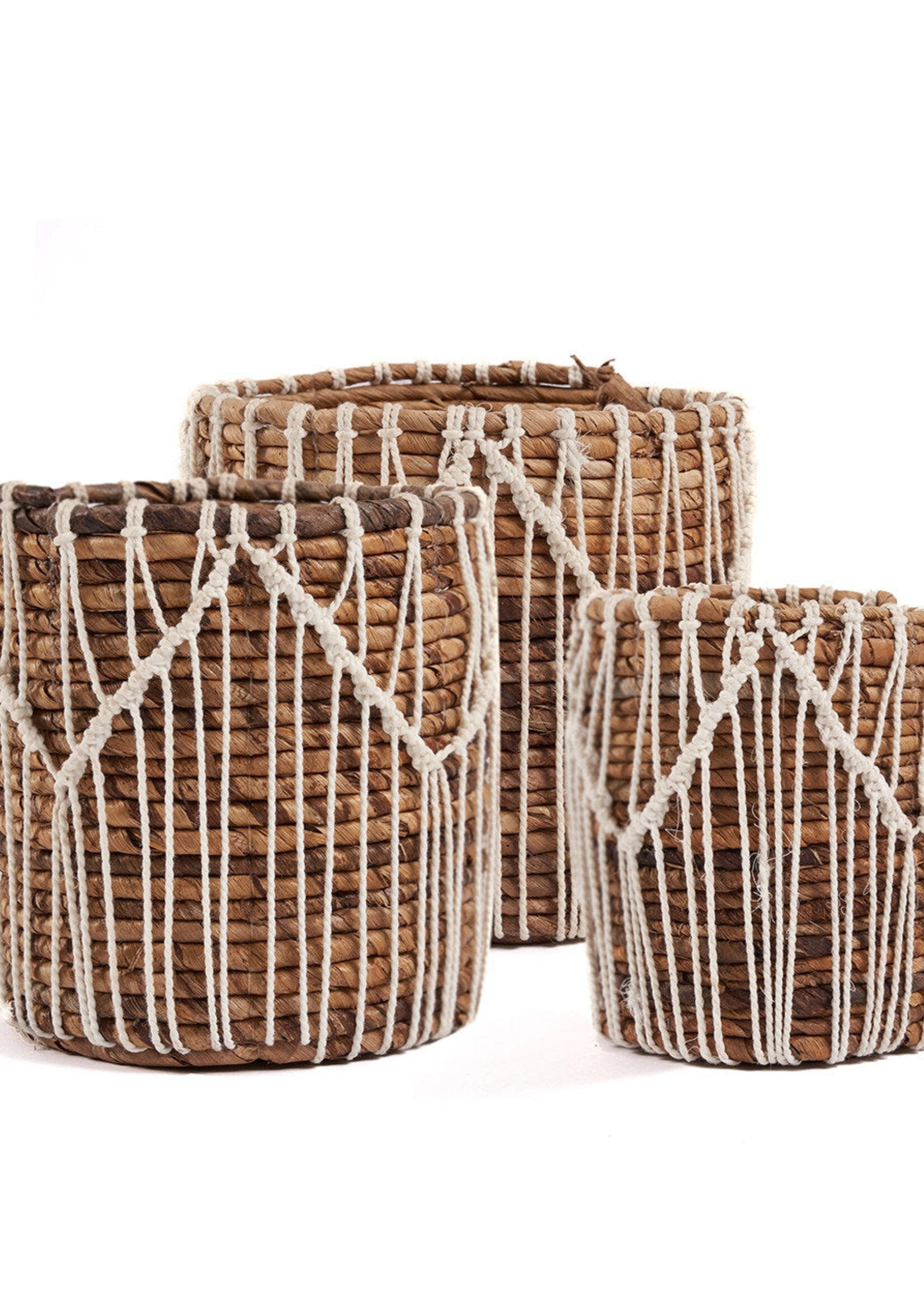 Bazar Bizar Antwerp The Macra-mazing Basket - Natural White - L