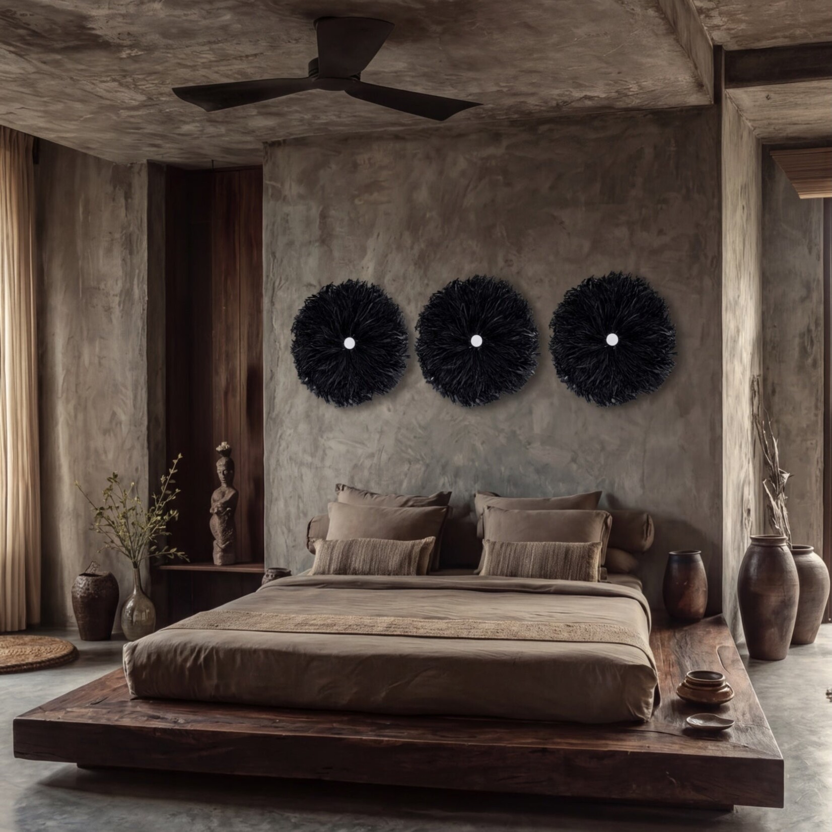 Bazar Bizar Antwerp The Raffia Juju - Black