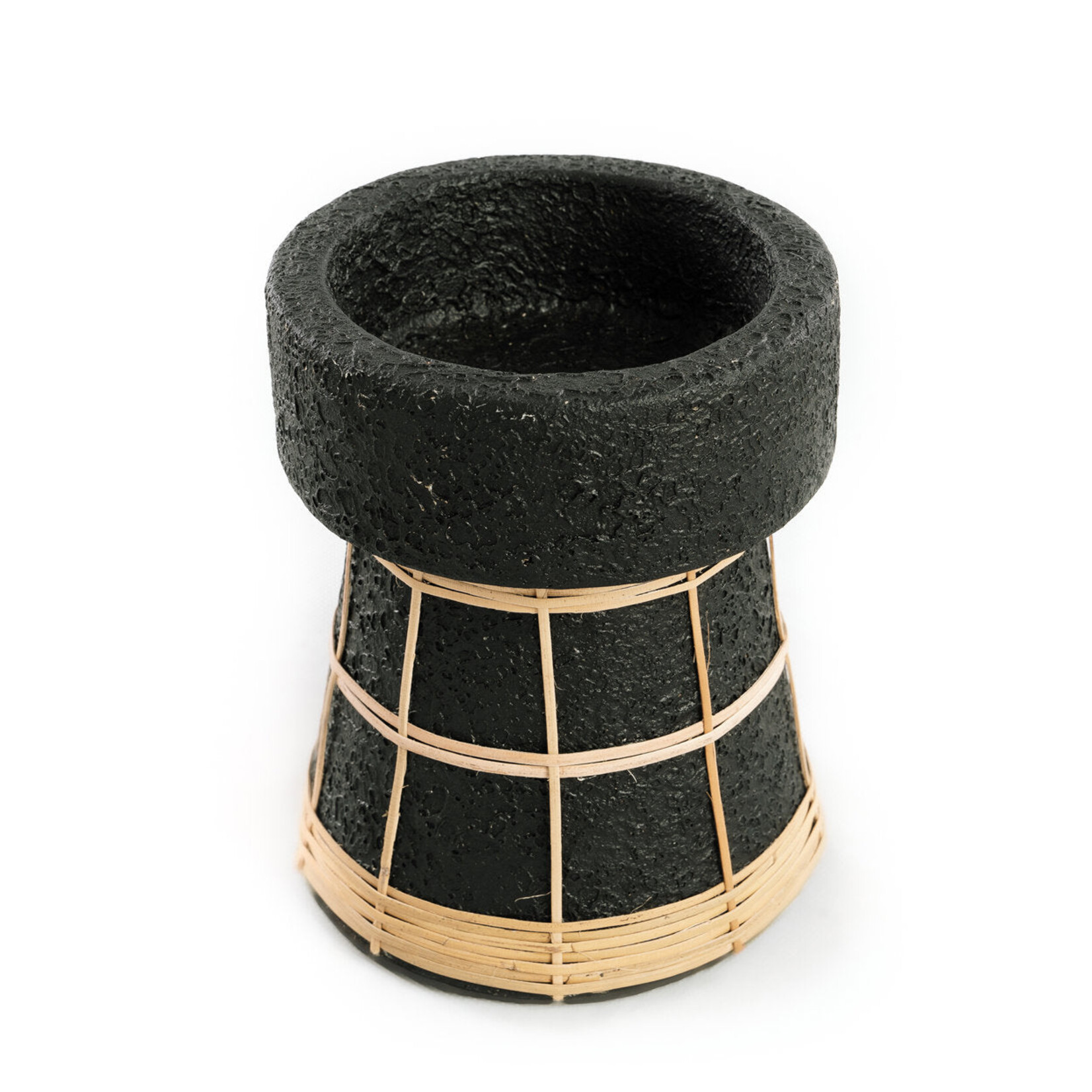 Bazar Bizar Antwerp The Serene Candle Holder - Black Natural - M
