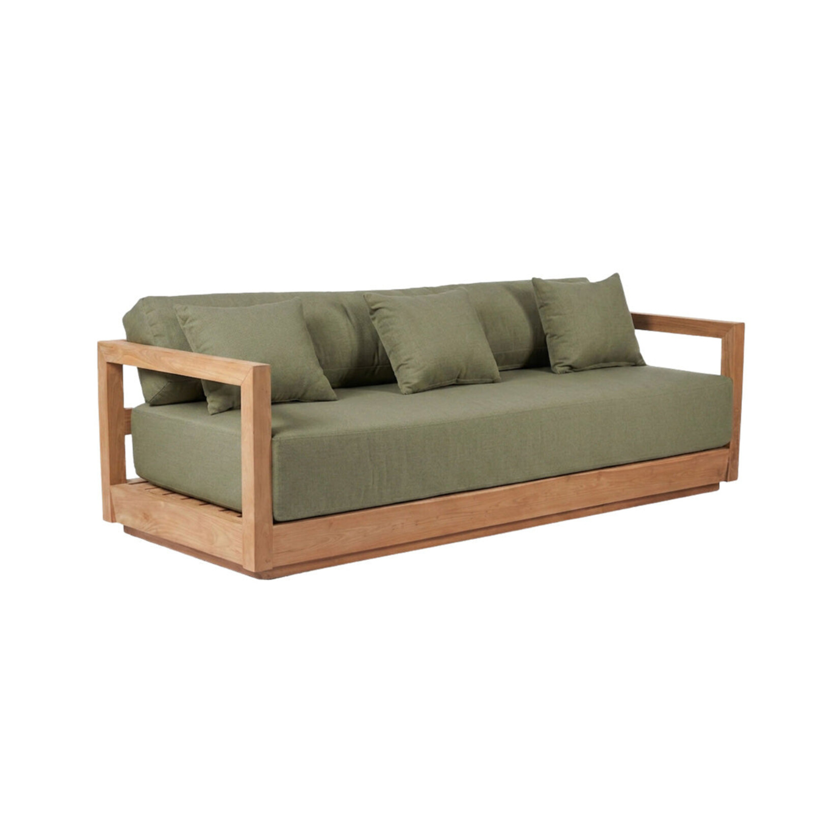 Bazar Bizar Antwerp The Umalas Three Seater Sofa - Outdoor - Green Alga