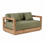 Bazar Bizar Antwerp The Umalas Two Seater Sofa - Outdoor - Green Alga