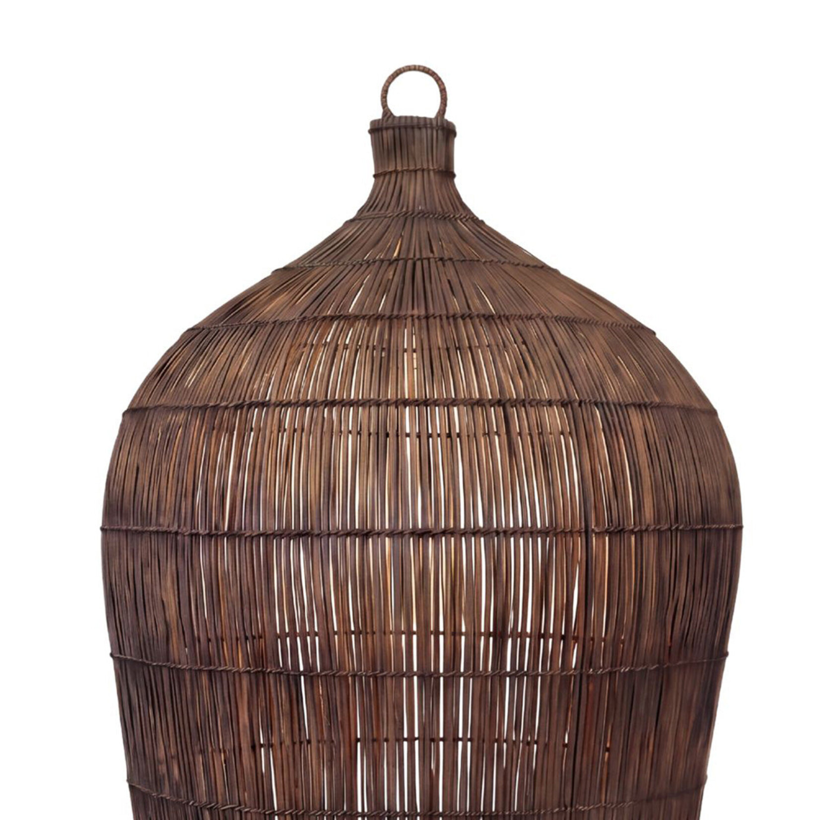 Bazar Bizar Antwerp The Woven Bell Pendant - Dark Walnut - L