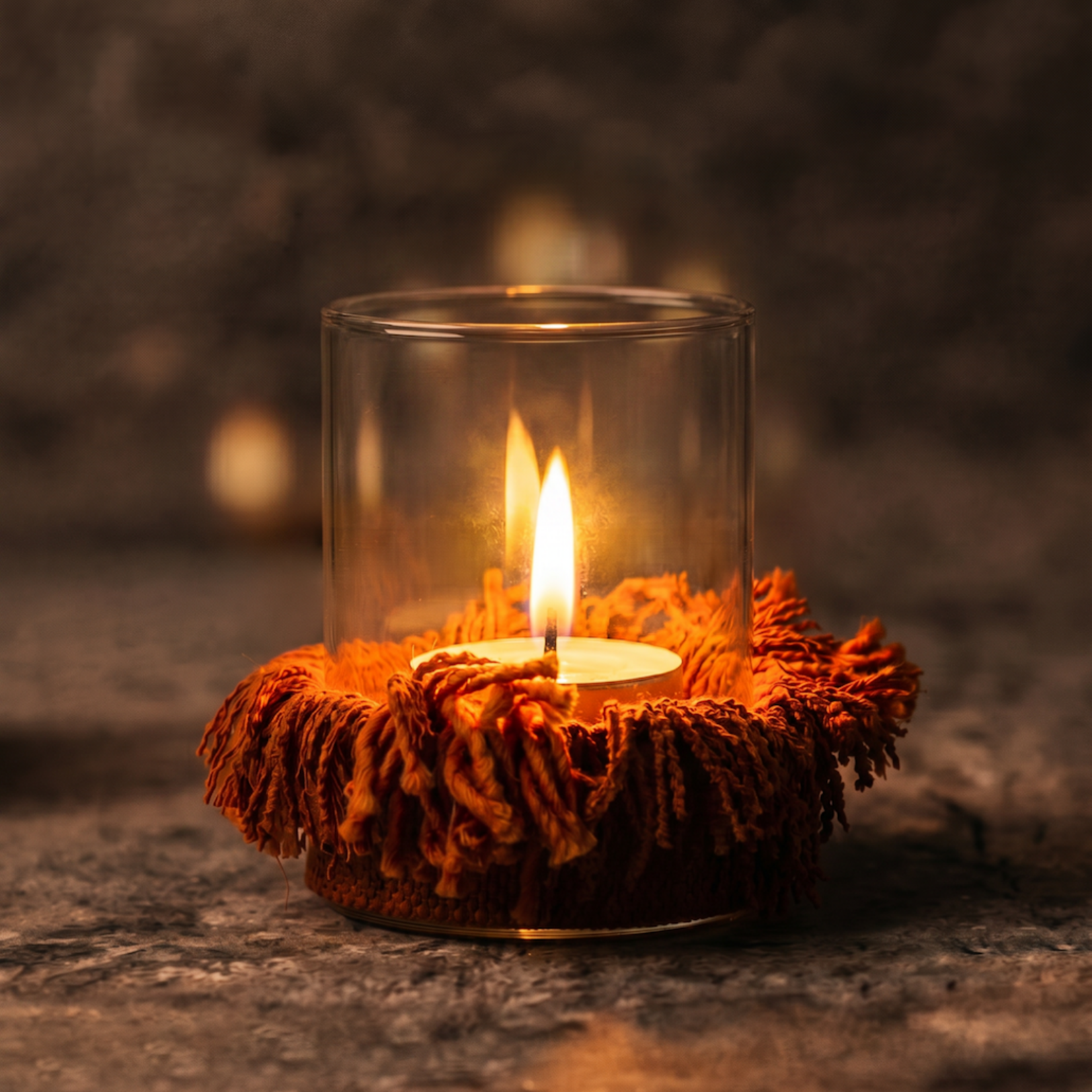 Bazar Bizar Antwerp The Oh My Gee Candle Holder - Rust Velvet - M