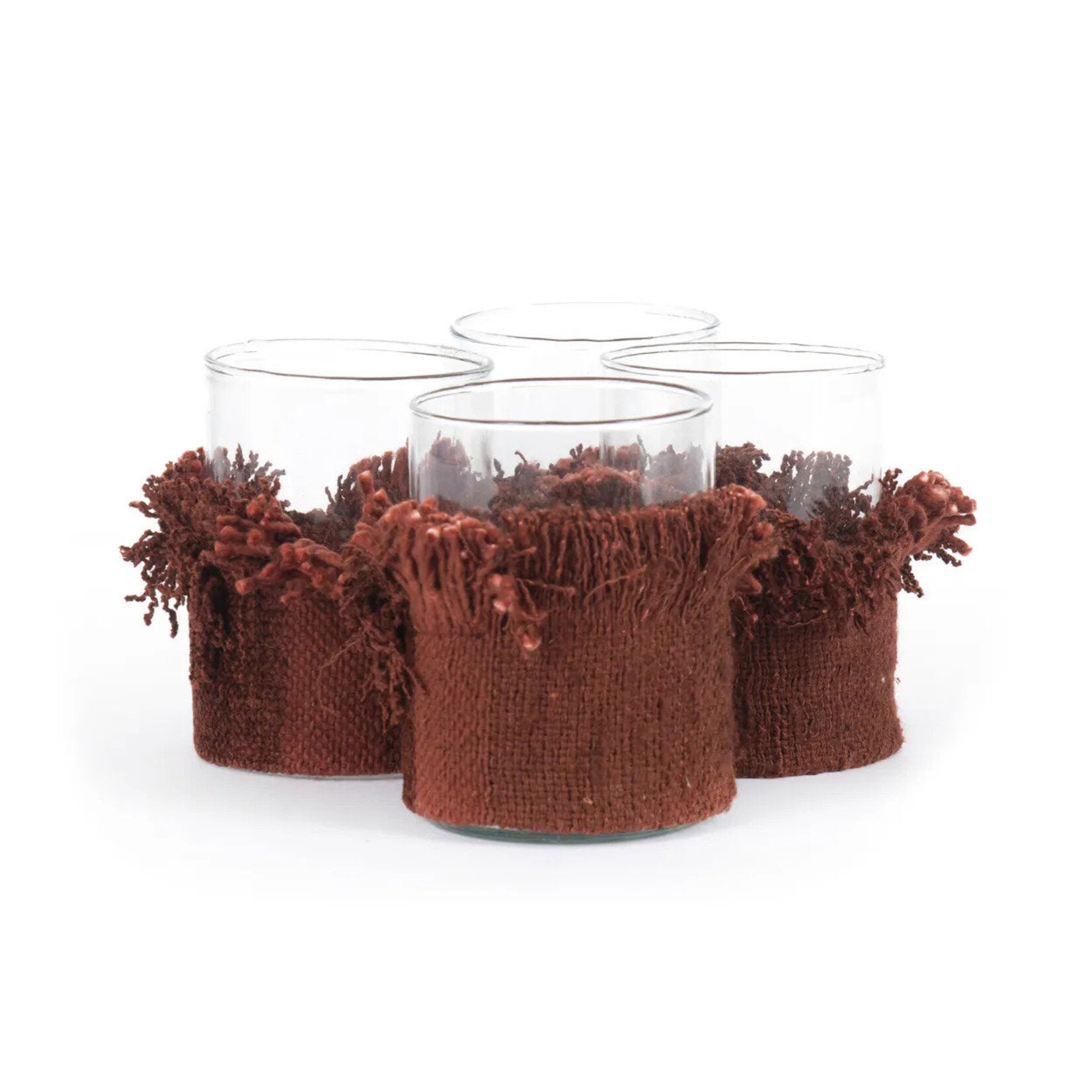 Bazar Bizar Antwerp The Oh My Gee Candle Holder - Burgundy Velvet - M