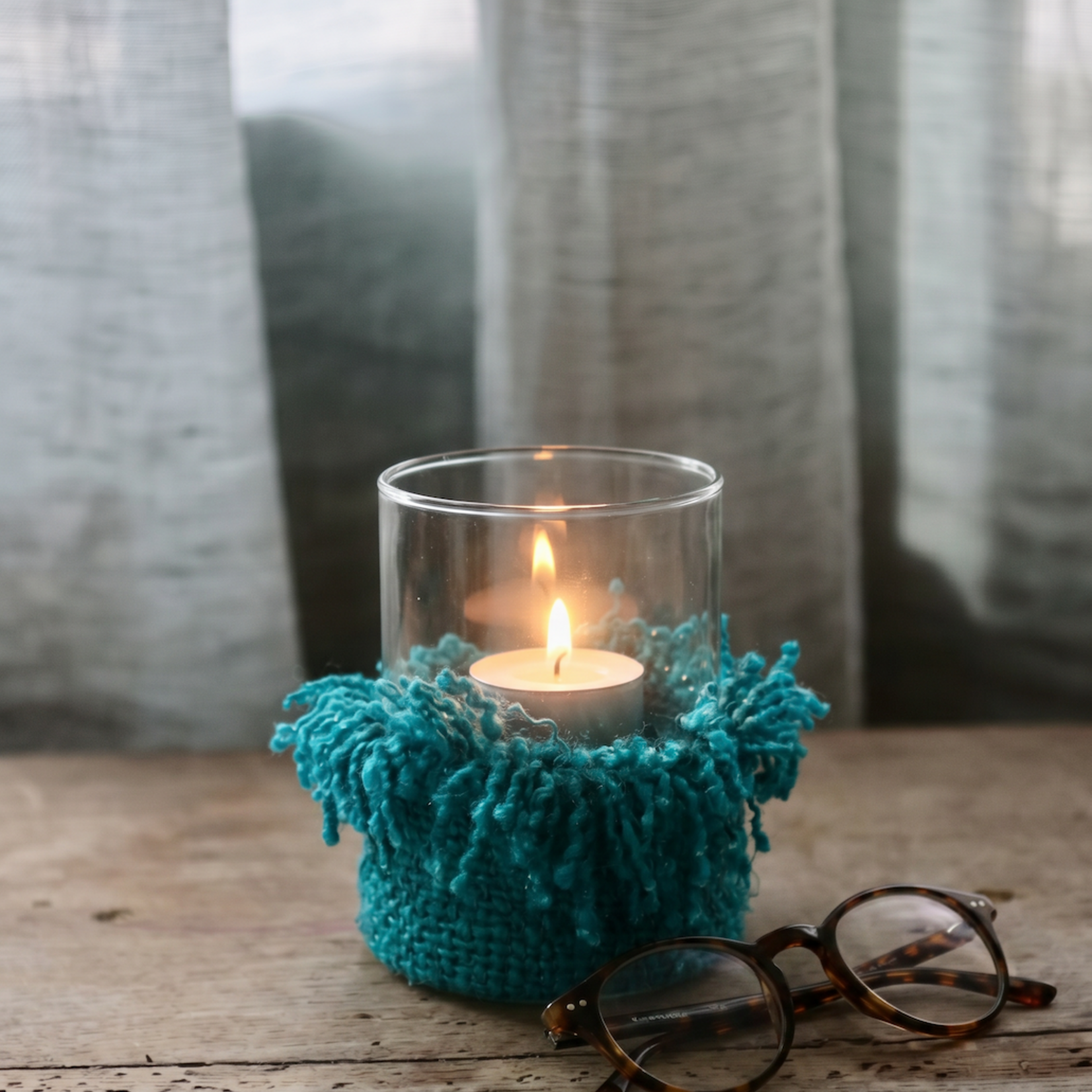 Bazar Bizar Antwerp The Oh My Gee Candle Holder - Aqua - L