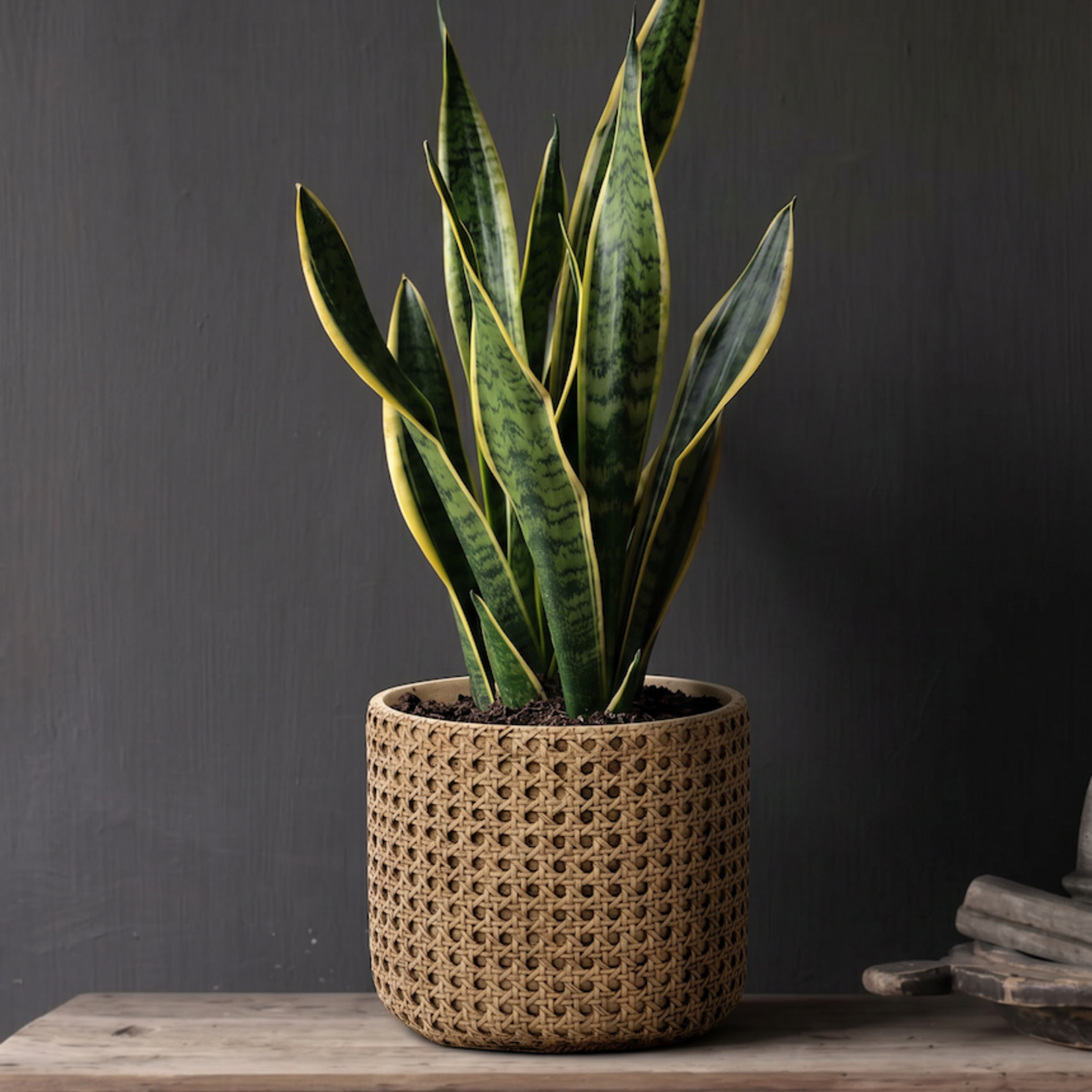 Bazar Bizar Antwerp The RattanRock Planter - Natural - L