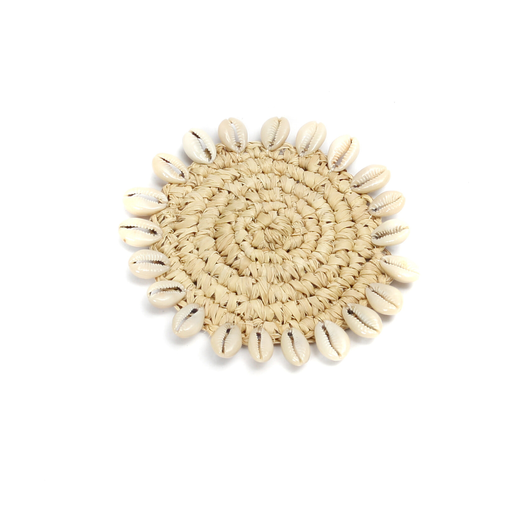 Bazar Bizar Antwerp The Raffia Shell Coaster - Natural