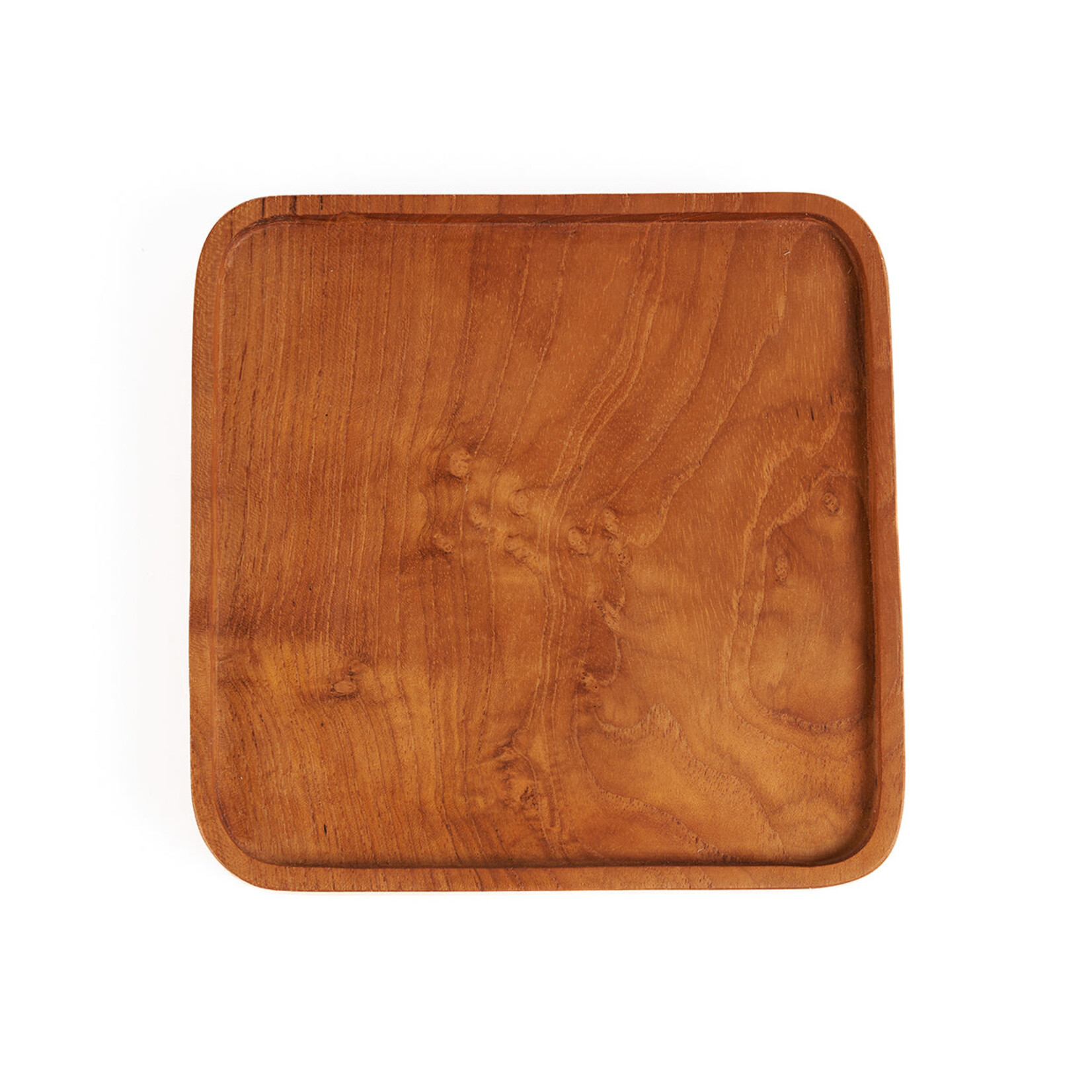 Bazar Bizar Antwerp The Teak Square Plate - Natural - XS