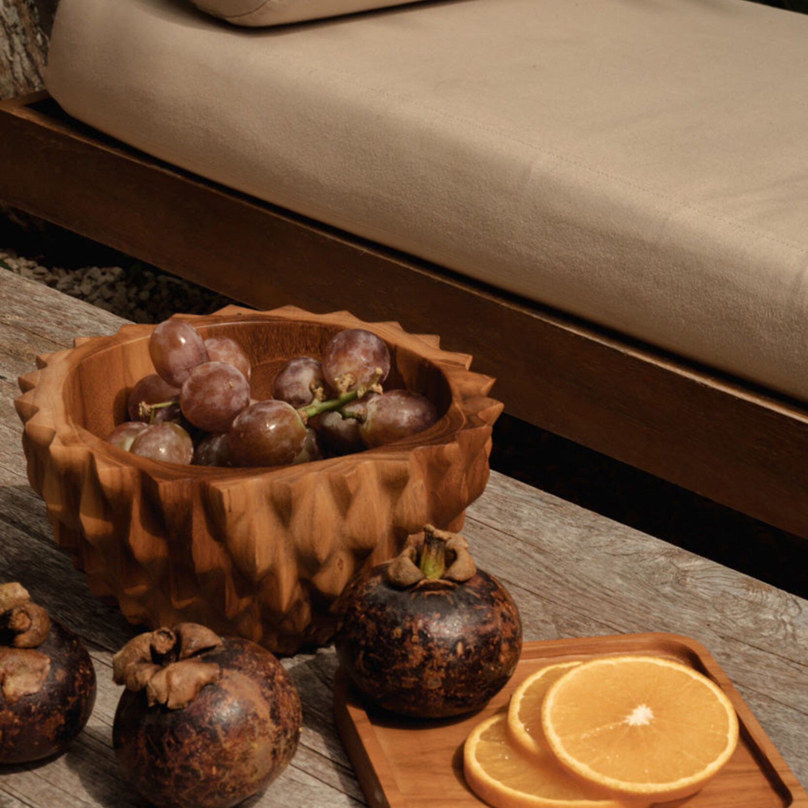 Bazar Bizar Antwerp The Teak Square Plate - Natural - XS