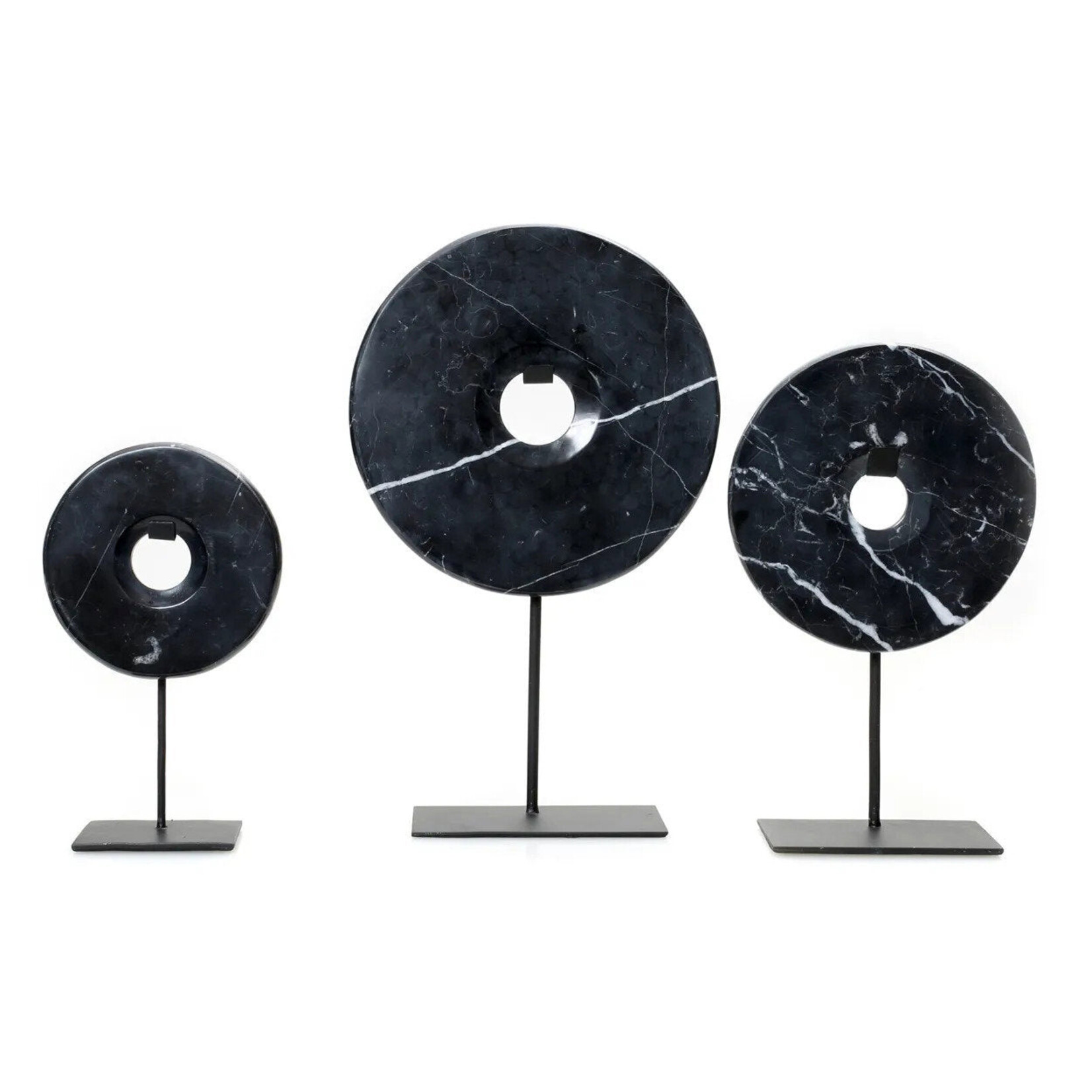 Bazar Bizar Antwerp The Marble Disc on Stand - Black - L