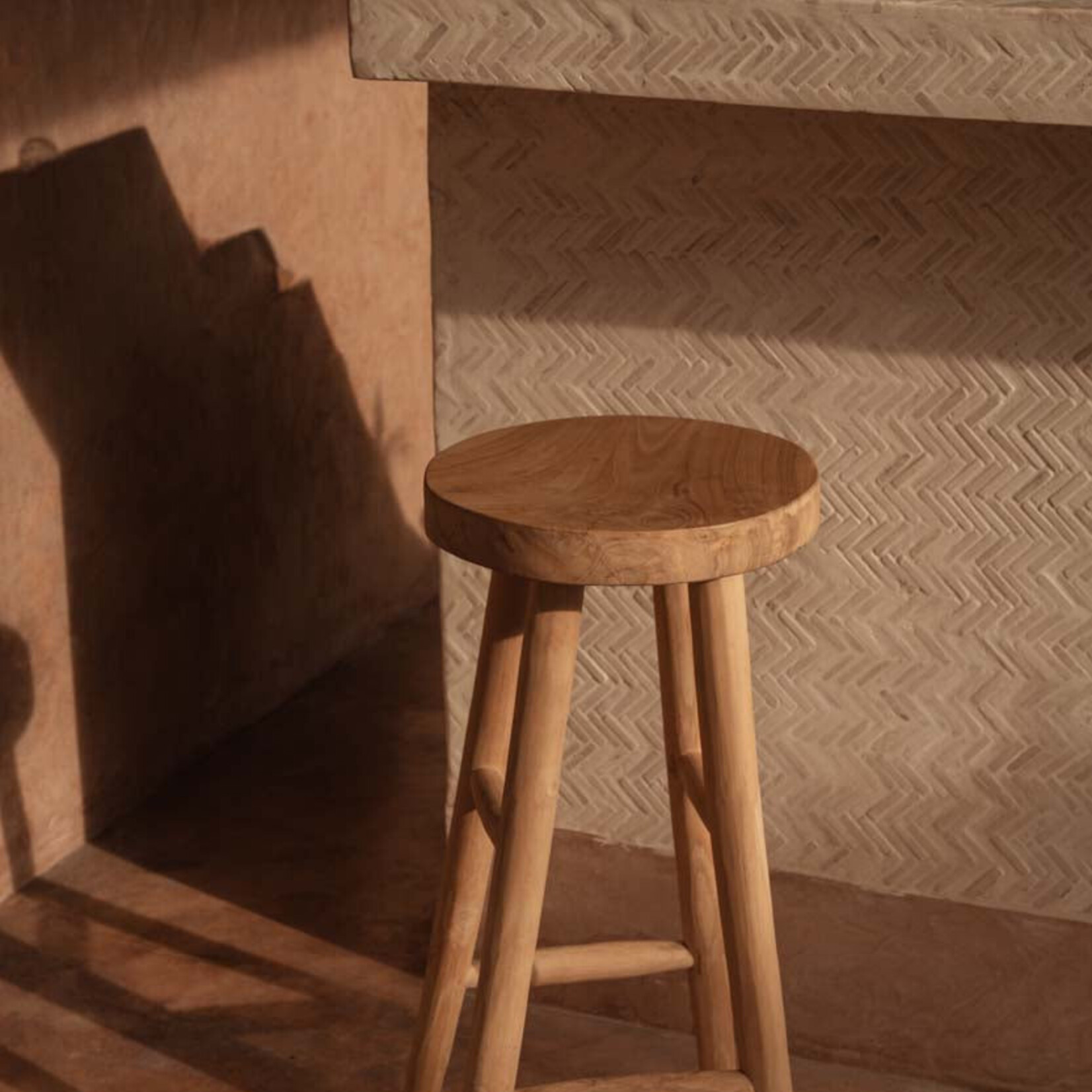 Bazar Bizar Antwerp The Kedut Bar Stool - Natural