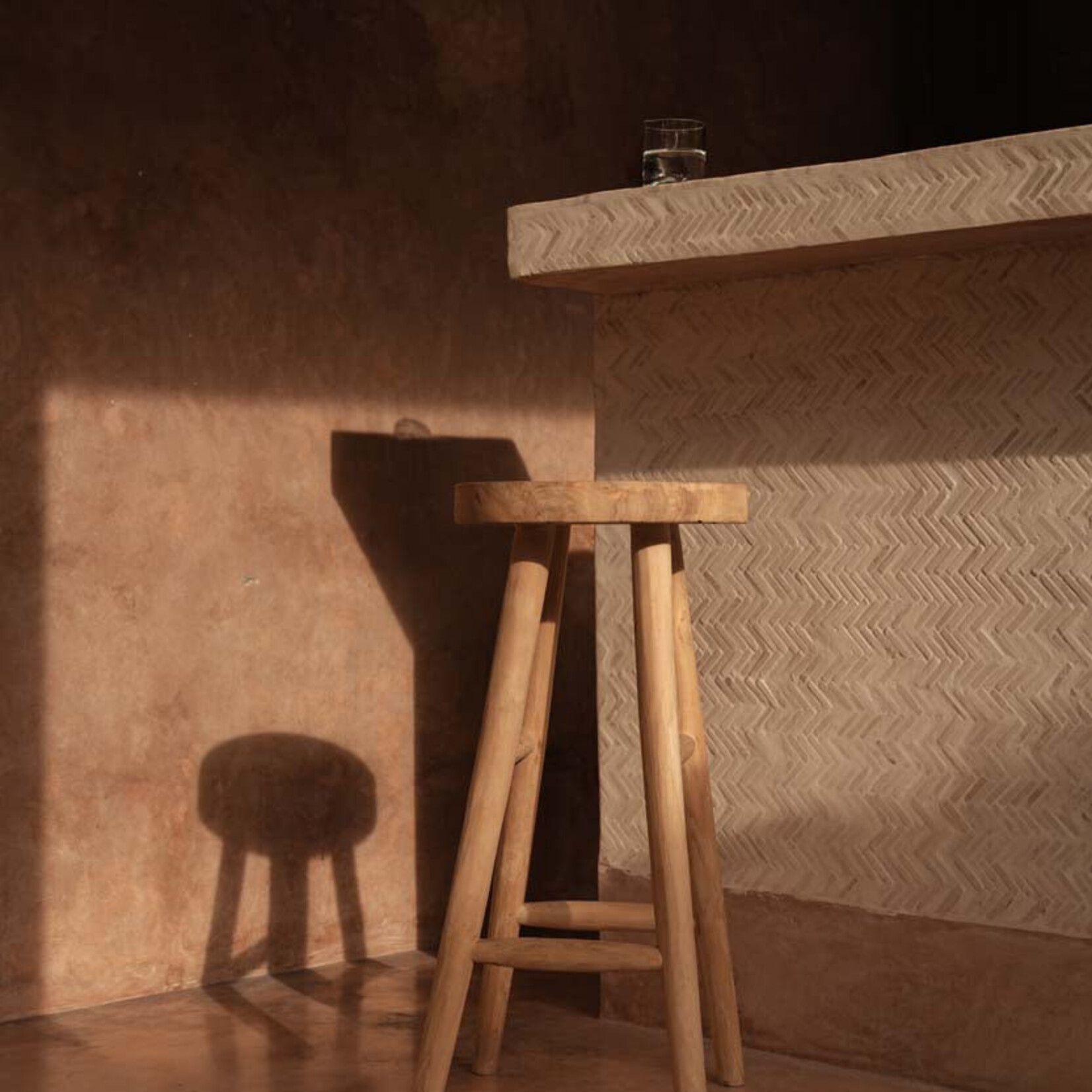 Bazar Bizar Antwerp The Kedut Bar Stool - Natural