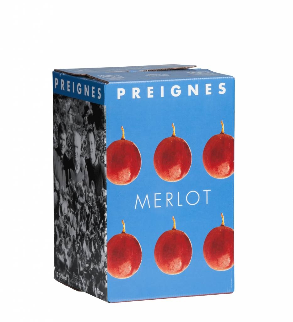 Domaine Robert Vic / Preignes Le Vieux Wijn in pak 5 liter - Preignes Merlot
