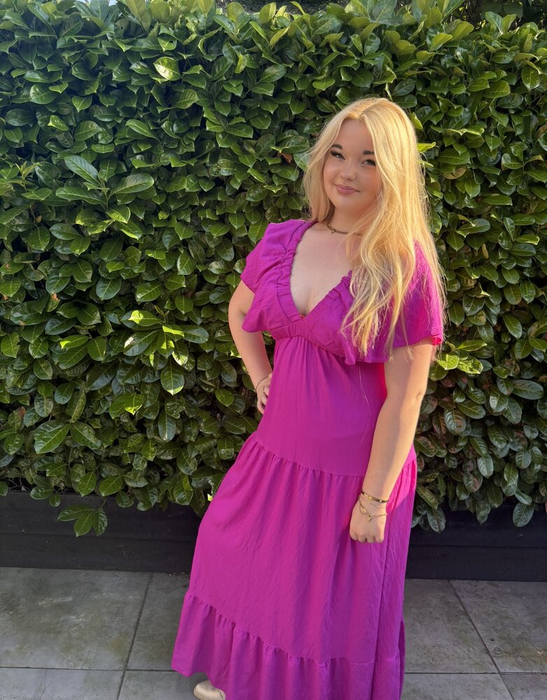 Azzurro Jurk Cloë Magenta
