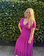 Azzurro Jurk Cloë Magenta