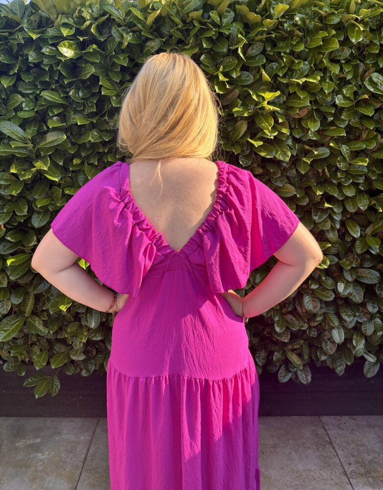 Azzurro Jurk Cloë Magenta