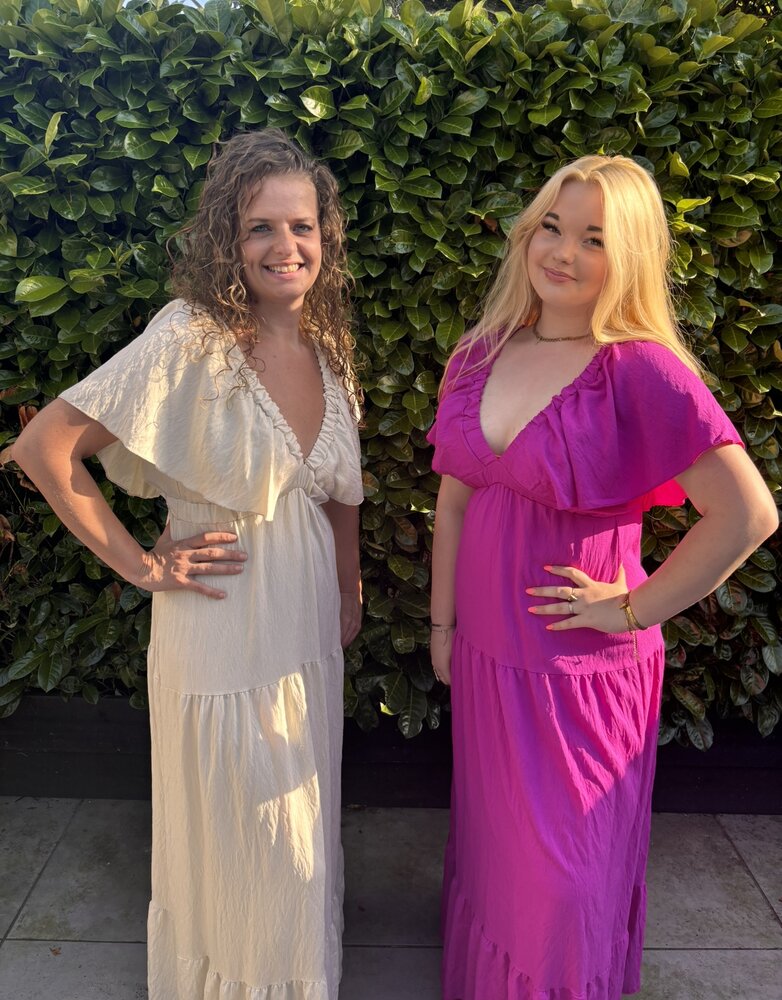 Azzurro Jurk Cloë Magenta