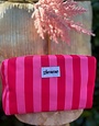 Gimme Toilet tas roze/rood met streepjes