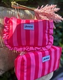 Gimme Toilet tas roze/rood met streepjes