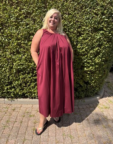 Azzurro Maxi jurk Milaan Bordeaux