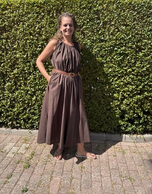 Azzurro Maxi jurk Milaan Bruin