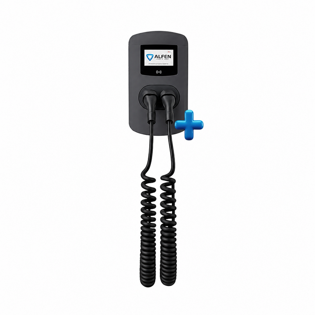Alfen | Eve Double Plus | Grijs | 22kW | 2FC | LBA | SCN | Incl. 2 spiraalkabels