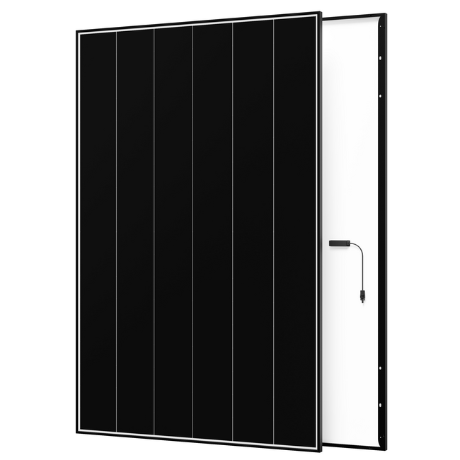 Aiko 495Wp | Glas-Folie | Zwart-Wit