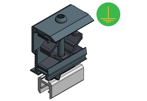 Van der Valk | ValkPitched - Clamp | Alu. Eindklem voor Side+ profiel | Zwart