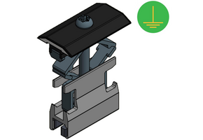 Van der Valk | ValkPitched - Clamp | Alu. Profiel tussenklem | Zwart