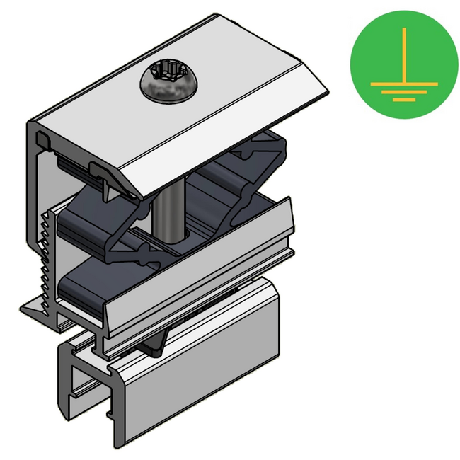 Van der Valk | ValkPitched - Clamp | Alu. Eindklem voor Side+ profiel
