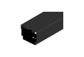 QVENTI Leidinggoot 2000mm Aluminium Zwart - Set