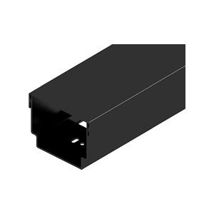 QVENTI Leidinggoot 2000mm Aluminium Zwart - Set