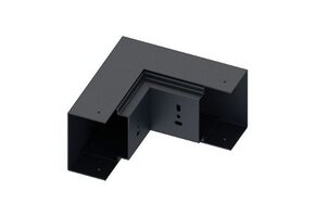 QVENTI Buitenhaakse bocht 90 Aluminium Antraciet - Set